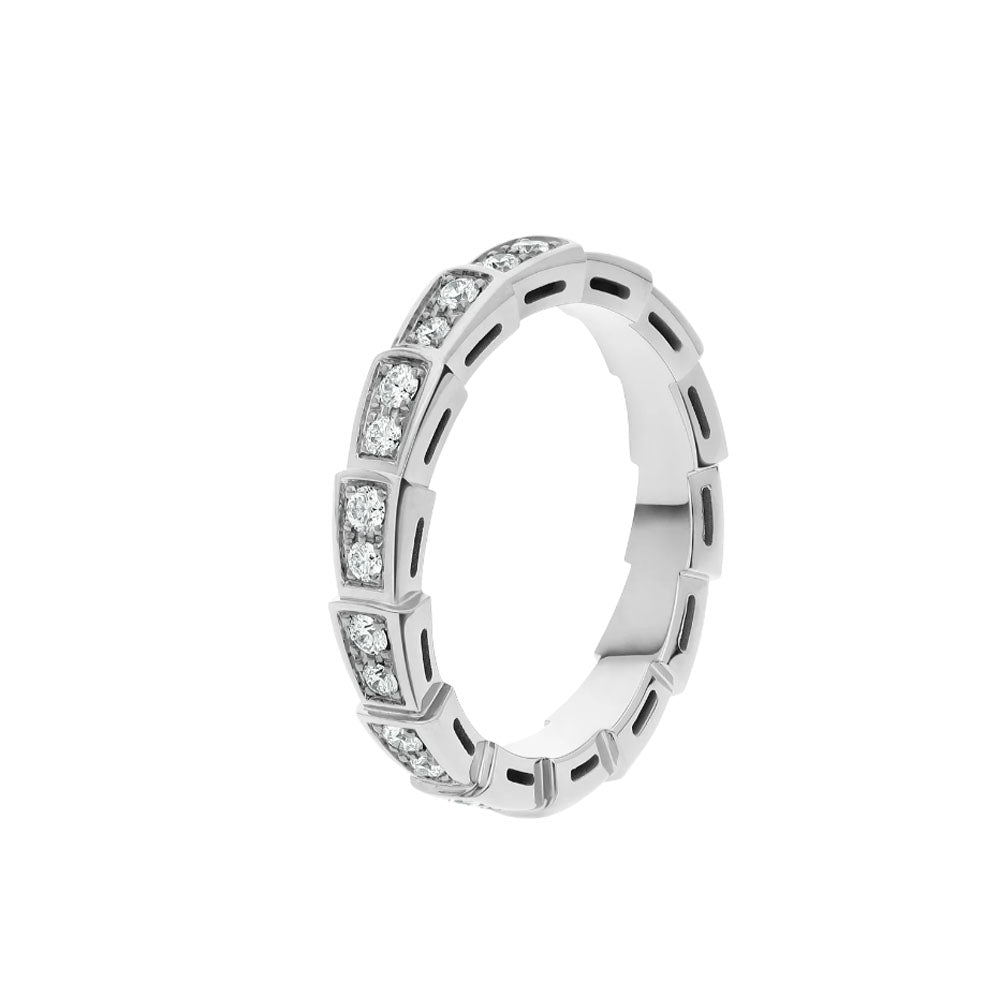 [Opulent Aurora]SERPENTI RING SILVER DIAMOND PAVED 3MM