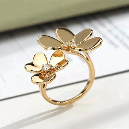 [Opulent Aurora]CLOVER COMOS GOLD DIAMOND RING