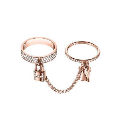 [Opulent Aurora]HM KELLY CLOCHETTE DOUBLE RING IN  WITH DIAMONDS