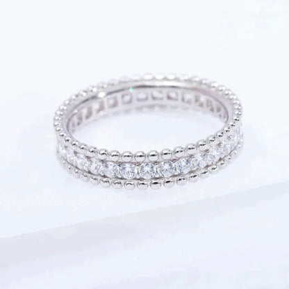 [Opulent Aurora]PERLEE DIAMOND SILVER RING