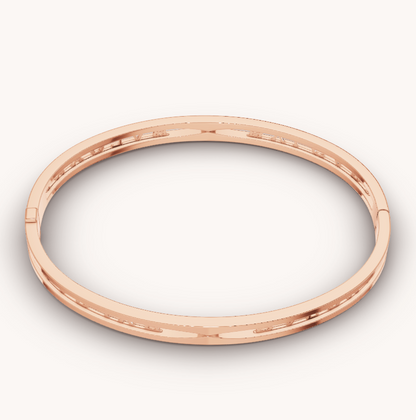 [Opulent Aurora]ZERO 1 SPIRAL LOGO PINK GOLD BRACELET