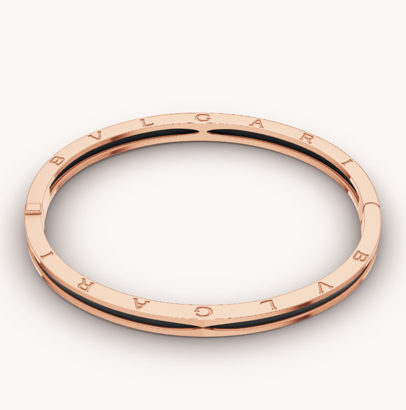 [Opulent Aurora]ZERO 1 PINK GOLD WITH BLACK CERAMIC BRACELET