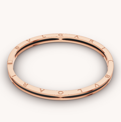 [Opulent Aurora]ZERO 1 PINK GOLD WITH BLACK CERAMIC BRACELET