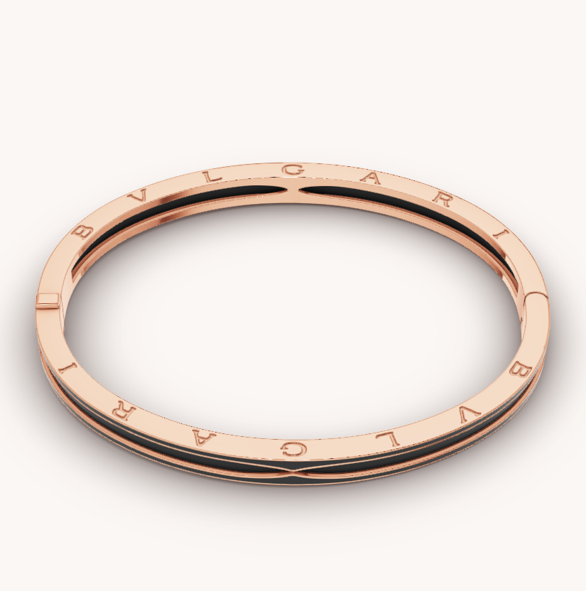 [Opulent Aurora]ZERO 1 PINK GOLD WITH MATTE BLACK CERAMIC BRACELET