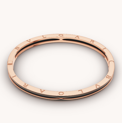 [Opulent Aurora]ZERO 1 PINK GOLD WITH MATTE BLACK CERAMIC BRACELET