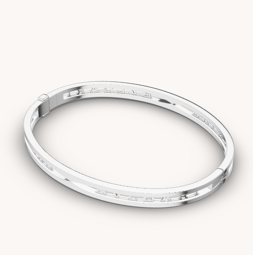 [Opulent Aurora]ZERO 1 SPIRAL LOGO SILVER BRACELET