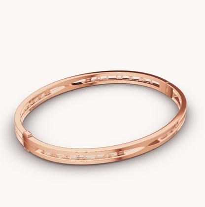 [Opulent Aurora]ZERO 1 SPIRAL LOGO PINK GOLD BRACELET