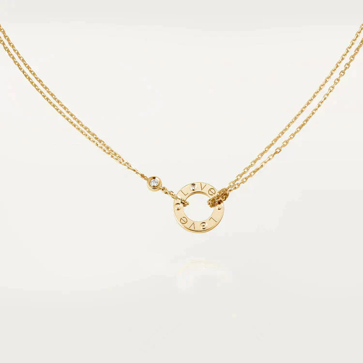 [Opulent Aurora]LOVE NECKLACE 16MM 2 DIAMONDS