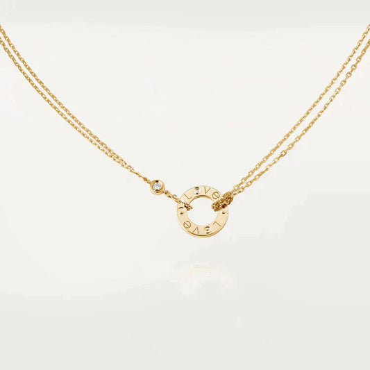 [Opulent Aurora]LOVE NECKLACE 16MM 2 DIAMONDS