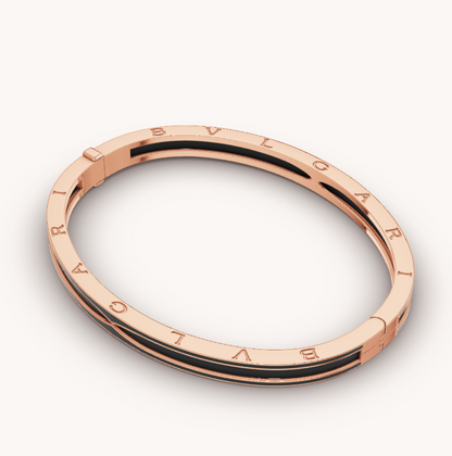 [Opulent Aurora]ZERO 1 PINK GOLD WITH MATTE BLACK CERAMIC BRACELET