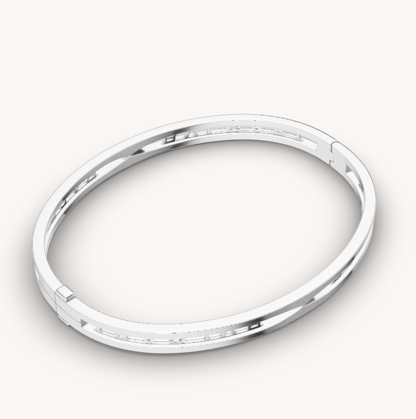 [Opulent Aurora]ZERO 1 SPIRAL LOGO SILVER BRACELET