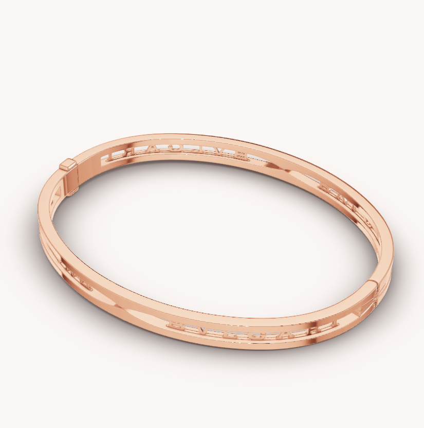 [Opulent Aurora]ZERO 1 SPIRAL LOGO PINK GOLD BRACELET