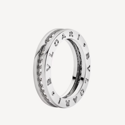 [Opulent Aurora]ZERO 1 ONE-BAND PAVED DIAMONDS ON THE SPIRAL RING