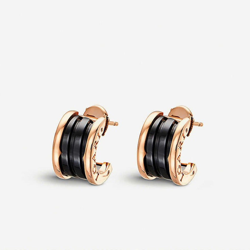 [Opulent Aurora]ZERO 1 PINK GOLD CERAMIC EARRINGS