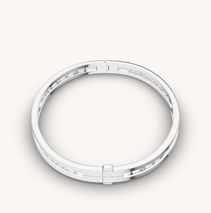 [Opulent Aurora]ZERO 1 SPIRAL LOGO SILVER BRACELET