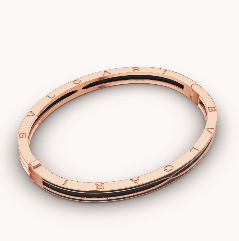 [Opulent Aurora]ZERO 1 PINK GOLD WITH MATTE BLACK CERAMIC BRACELET