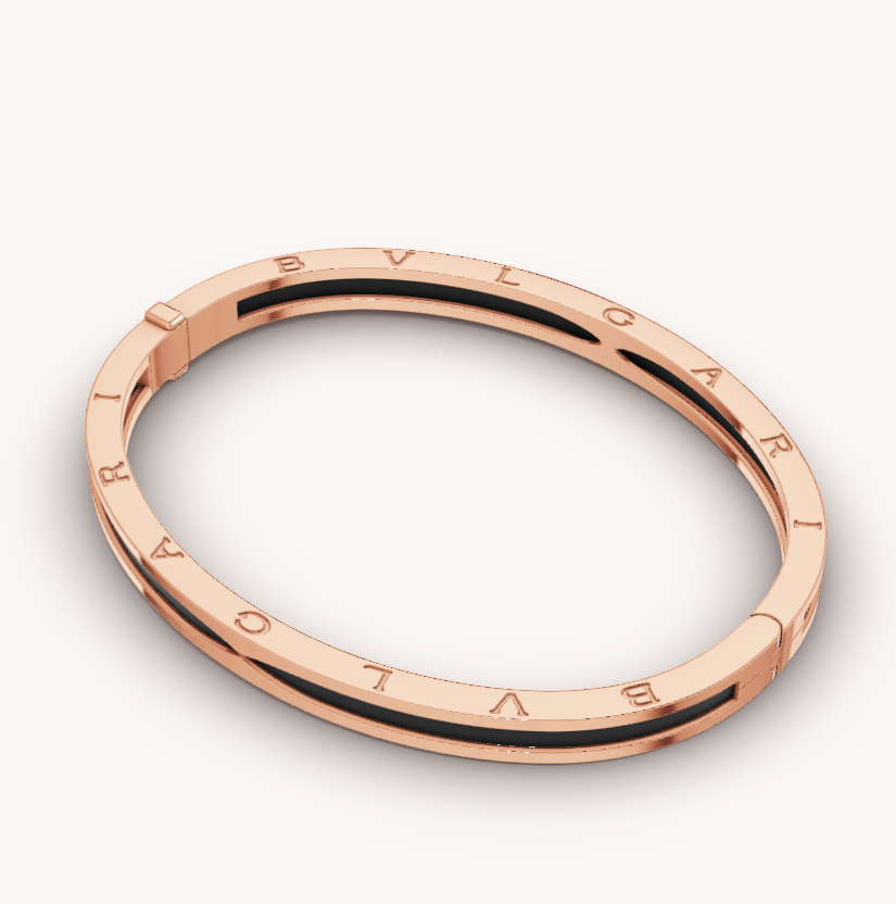 [Opulent Aurora]ZERO 1 PINK GOLD WITH BLACK CERAMIC BRACELET