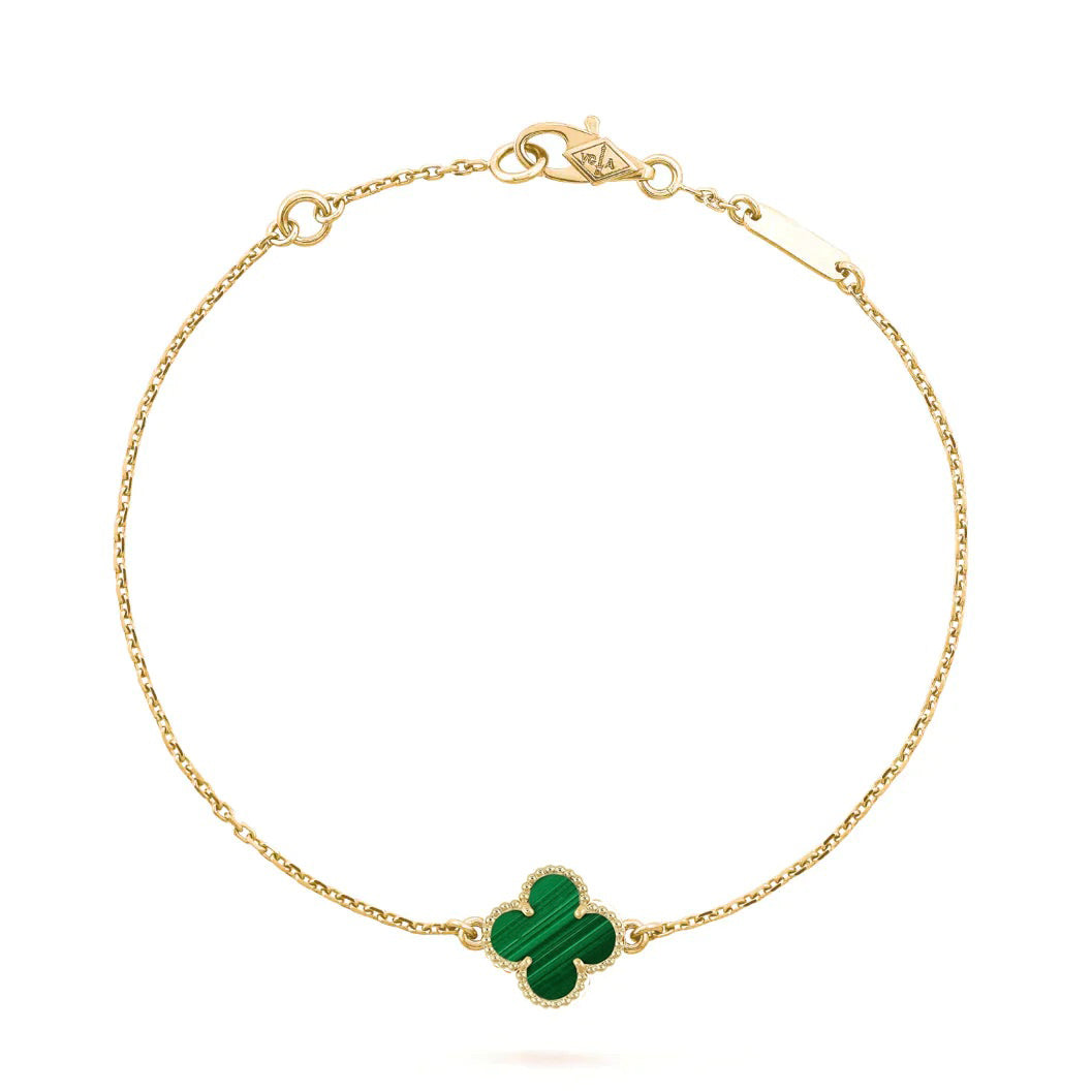 [Opulent Aurora]CLOVER BRACELET MALACHITE 1 MOTIF