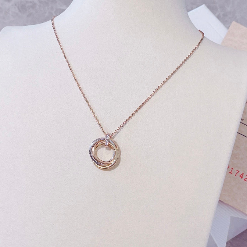 [Opulent Aurora]TRINITY NECKLACE GOLD  DIAMONDS