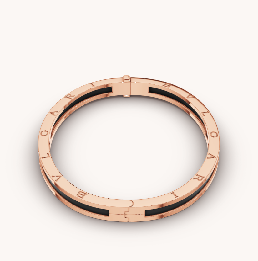 [Opulent Aurora]ZERO 1 PINK GOLD WITH BLACK CERAMIC BRACELET