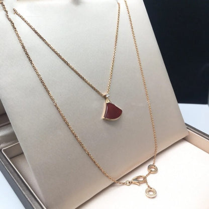 [Opulent Aurora]DREAM NECKLACE CARNELIAN 1 DIAMOND