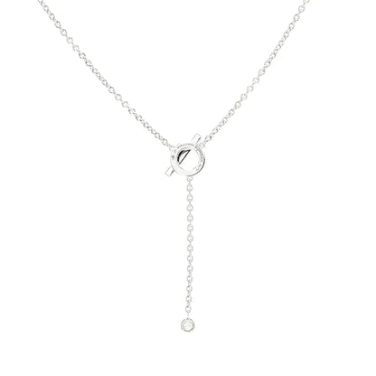 [Opulent Aurora]FINESSE SILVER DIAMOND NECKLACE