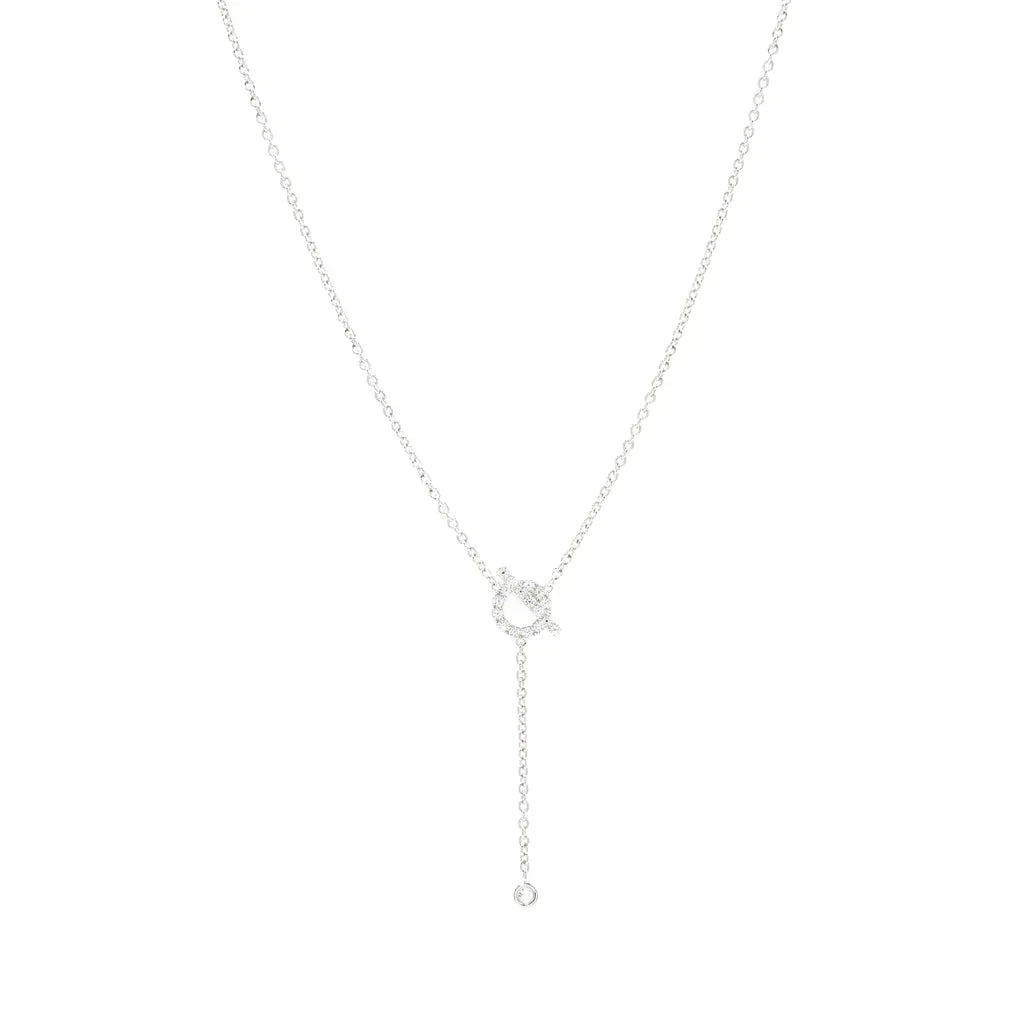 [Opulent Aurora]FINESSE SILVER DIAMOND NECKLACE