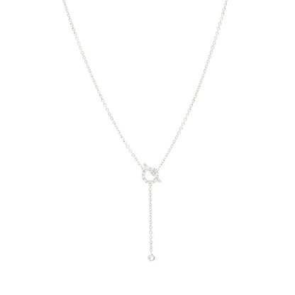 [Opulent Aurora]FINESSE SILVER DIAMOND NECKLACE