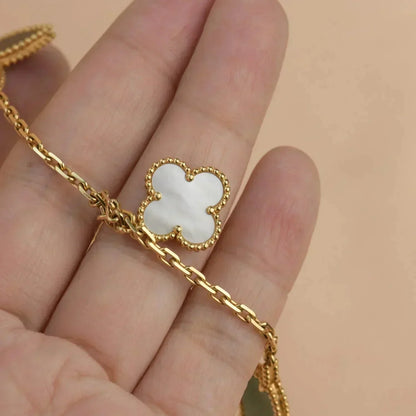 [Opulent Aurora]LUCKY SPRING 5 MOTIF GOLD BRACELET