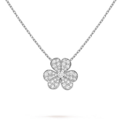 [Opulent Aurora]CLOVER DIAMOND NECKLACE SILVER