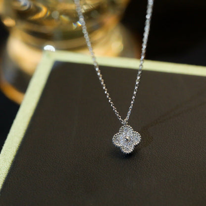 [Opulent Aurora]CLOVER MINI 9.5MM PENDANT DIAMOND NECKLACE