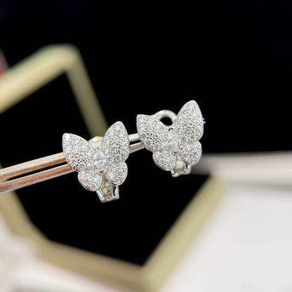 [Opulent Aurora]BUTTERFLY ALL DIAMOND EARRINGS