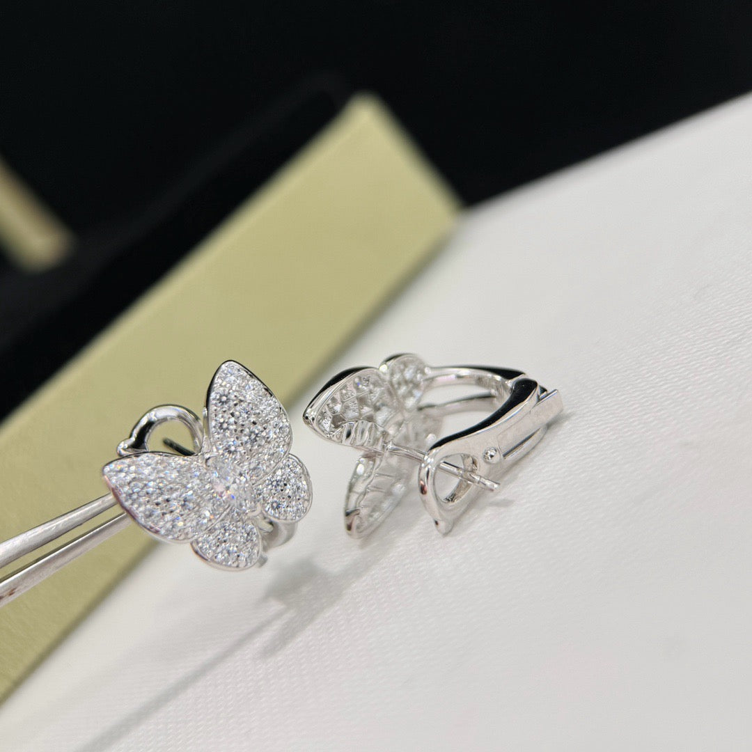 [Opulent Aurora]BUTTERFLY ALL DIAMOND EARRINGS