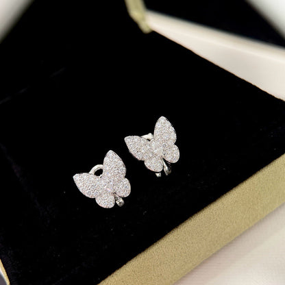 [Opulent Aurora]BUTTERFLY ALL DIAMOND EARRINGS