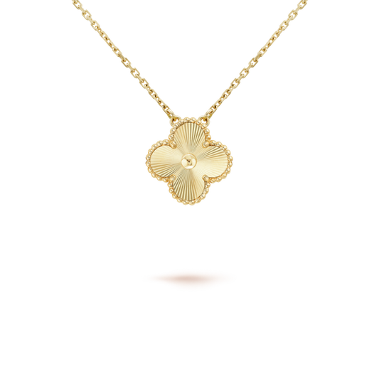 [Opulent Aurora]CLOVER 15MM LASER NECKLACE