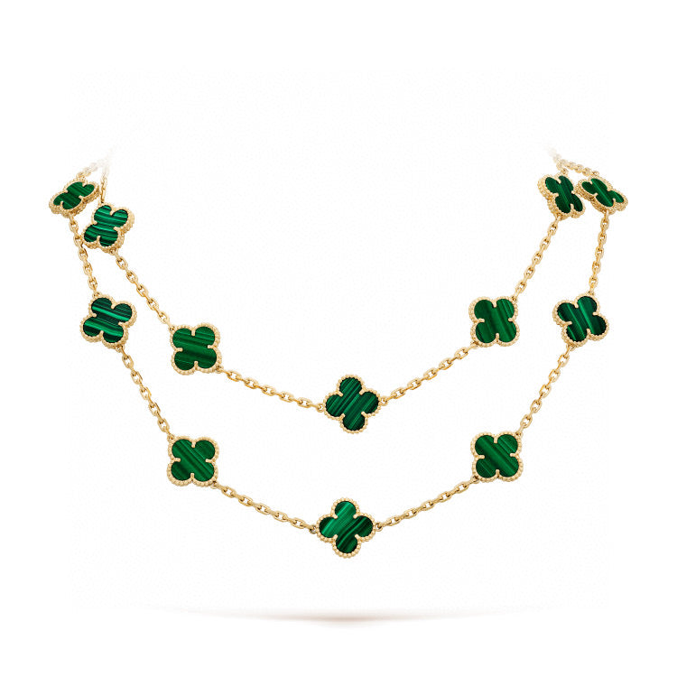 [Opulent Aurora]CLOVER 20 MOTIFS MALACHITE GOLD