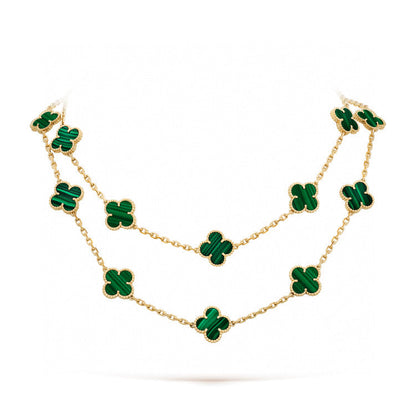 [Opulent Aurora]CLOVER 20 MOTIFS MALACHITE GOLD