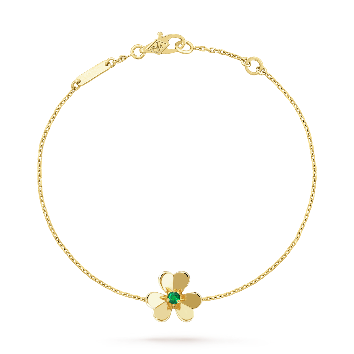 [Opulent Aurora]FRIVOLE GOLD FLOWER PINK MALACHITE BRACELET