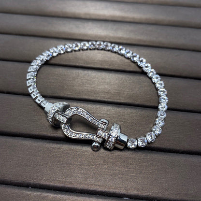 [Opulent Aurora]FORCE  HORSESHOE  DIAMOND TENNIS BRACELET