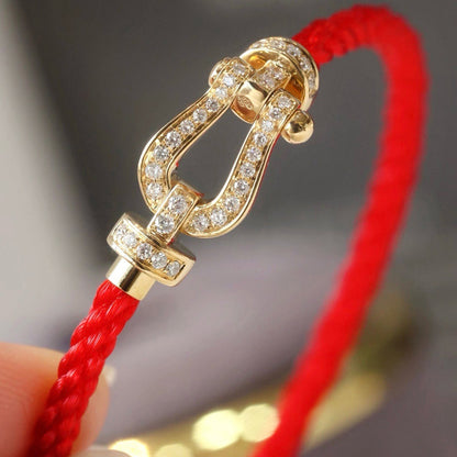 [Opulent Aurora]FORCE LARGE HORSESHOE FULL DIAMOND BRACELET GOLD