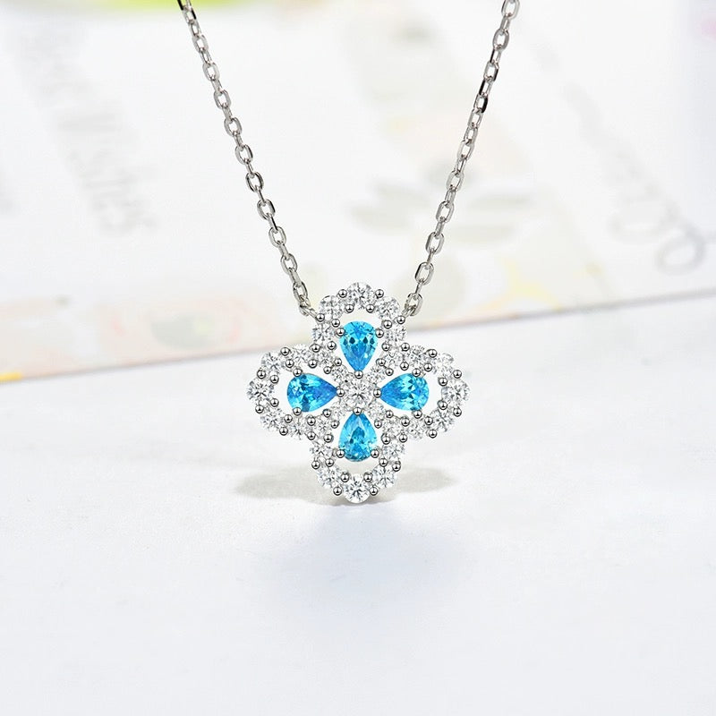 [Opulent Aurora]LOOP NECKLACE FULL MOTIF DIAMOND 16MM MULTIPLE COLORS