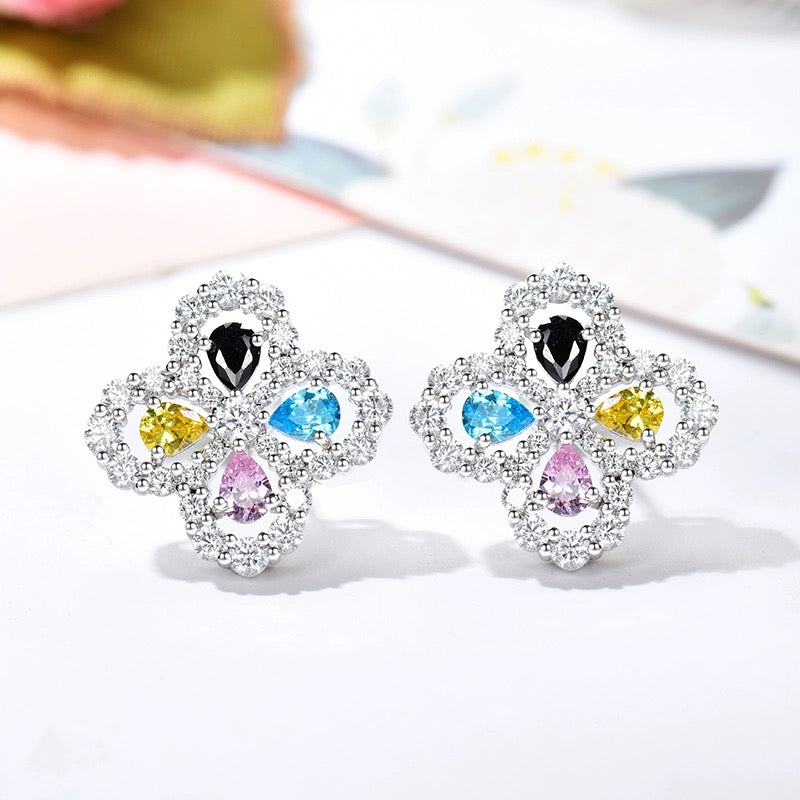 [Opulent Aurora]LOOP EARRINGS FULL MOTIF DIAMOND 16MM