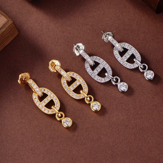 [Opulent Aurora]HM CHAINE DIAMOND EARRINGS