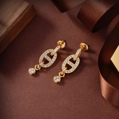 [Opulent Aurora]HM CHAINE DIAMOND EARRINGS