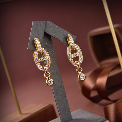 [Opulent Aurora]HM CHAINE DIAMOND EARRINGS