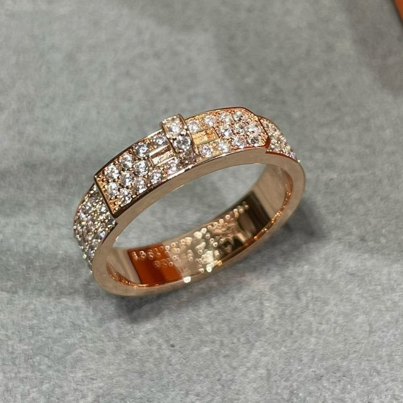 [Opulent Aurora]KELLY PINK GOLD DIAMOND RING