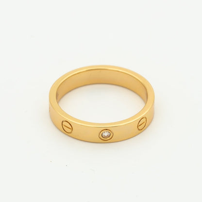 [Opulent Aurora]LOVE RING 4MM 1 DIAMOND PINK GOLD