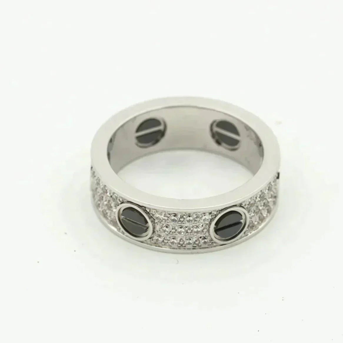 [Opulent Aurora]LOVE RING 5.5MM DIAMONDS PAVED CERAMIC