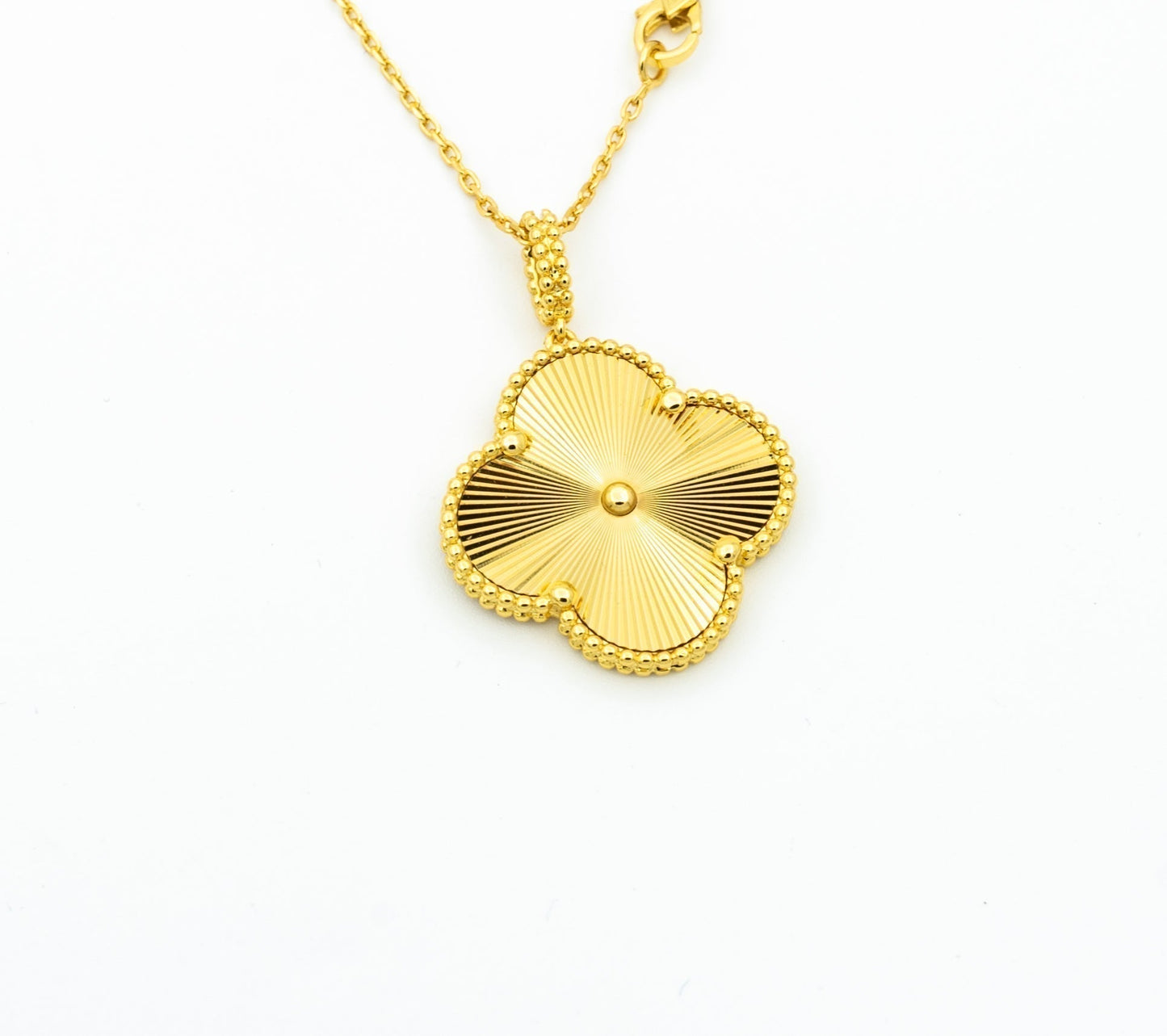 [Opulent Aurora]CLOVER 25MM PEDANT NECKLACE GOLD