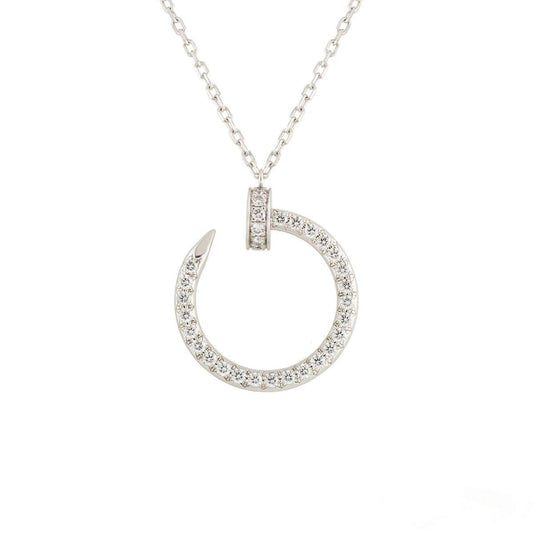 [Opulent Aurora]JUSTE NECKLACE SILVER DIAMONDS